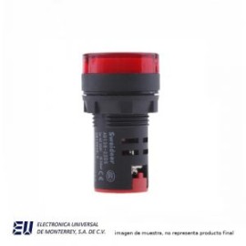 FOCO PILOTO ROJO 24V 22MM – AD16B-22DS-RED-24