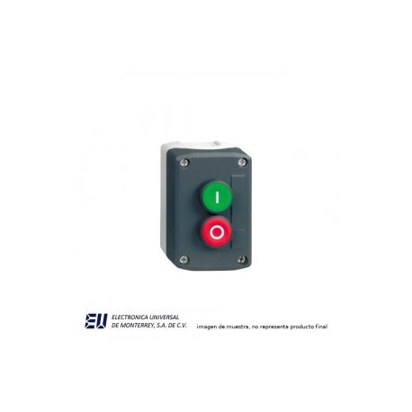 BOTONERA GRIS C/2 PULSADORES ROJO-VERDE 1NA+1NC – XALD213