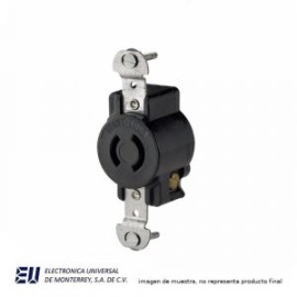 RECEPTACULO SENCILLO 1/2 VUELTA 2 POLOS P/7102 20A 250V – 7210B