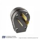 CLAVIJA ANGULADA 3P, 3H, 30/50 A, 120/250V VINIL NEGRA – S80-SP