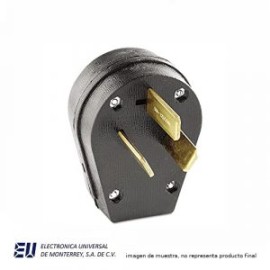 CLAVIJA ANGULADA 3P, 3H, 30/50 A, 120/250V VINIL NEGRA – S80-SP