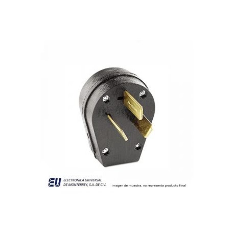 CLAVIJA ANGULADA 3P, 3H, 30/50 A, 120/250V VINIL NEGRA – S80-SP