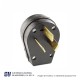 CLAVIJA ANGULADA 3P, 3H, 30/50 A, 120/250V VINIL NEGRA – S80-SP