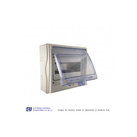 CAJA DE DISTRIBUCION IP65, 8+1 MODULOS SIN BORNES – WD6508