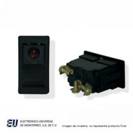 SWITCH ROCKER 1P 1T 2 POS ILUM ROJO 12VCD 10/15A – SW93600FR