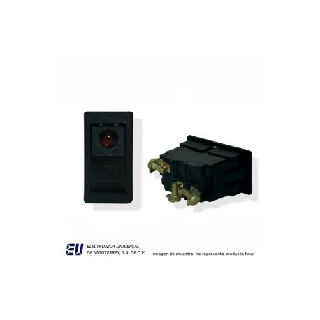 SWITCH ROCKER 1P 1T 2 POS ILUM ROJO 12VCD 10/15A – SW93600FR