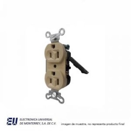 RECEPTACULO DOBLE 2 POLOS 3 HILOS C/TIERRA 15A 125V – M5250M