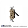 RECEPTACULO DOBLE 2 POLOS 3 HILOS C/TIERRA 15A 125V – M5250M