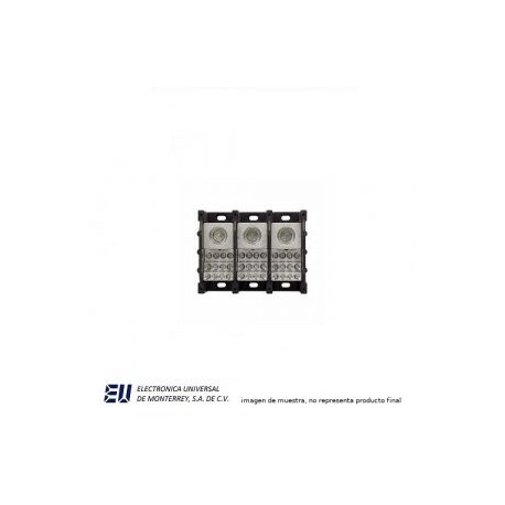 Bloques de terminal de barrera 3P 600VAC/DC Pwr Dist Block 420 AMP CAL 14-2 – 16376-3