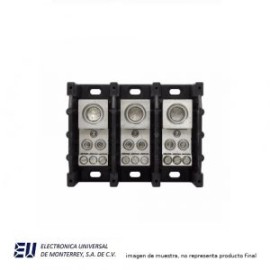 Bloques de terminal de barrera 3P 600VAC/DC Pwr Dist Block CAL 14-2 380 AMPER – 16335-3