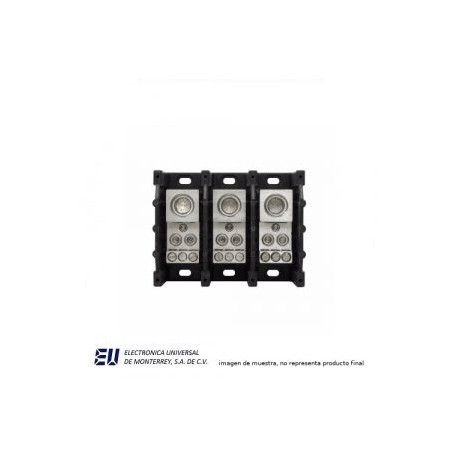 Bloques de terminal de barrera 3P 600VAC/DC Pwr Dist Block CAL 14-2 380 AMPER – 16335-3