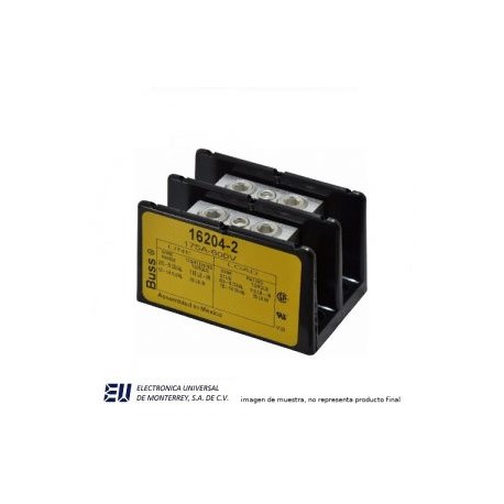 Bloques de terminal de barrera 2P 600VAC/DC Pwr Dist Block 175 AMP CAL 14-4 – 16204-2