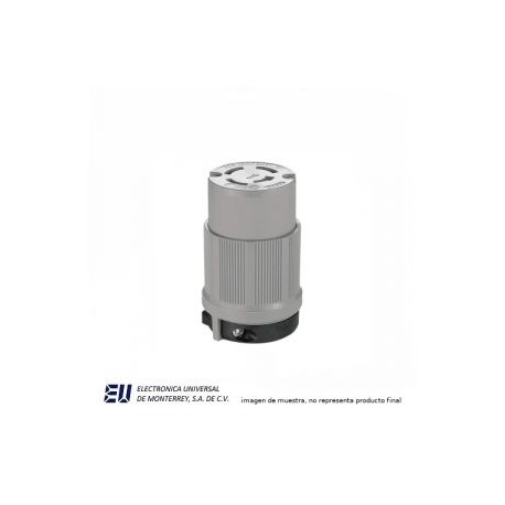 CONECTOR NYLON 20 A 4 POLOS GRIS 120/208V – 7413C