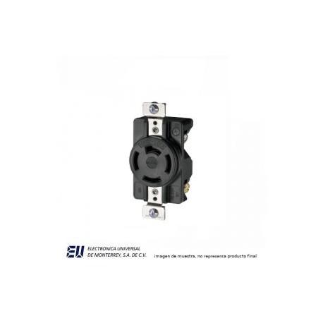 RECEPTACULO SENCILLO 4 POLOS MEDIA VUELTA 20A – 7410B