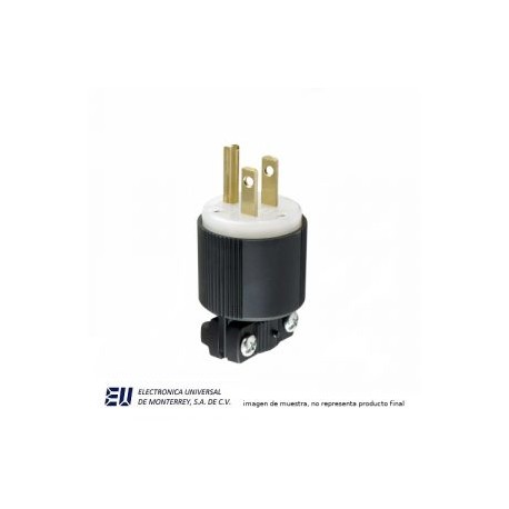 CLAVIJA 15A 125V 3  HILOS ENTRADA RECTA C/TIERRA – 6266