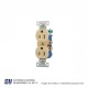 RECEPTACULA DUPLEX MARFIL 15A 125V 2P 3H – 270V