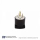 CLAVIJA DE POLICARBONATO NEGRA CON BLANCO 2P3H 15A 125V  – WD5266