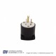 CLAVIJA DE POLICARBONATO NEGRA CON BLANCO 2P3H 15A 125V  – WD5266