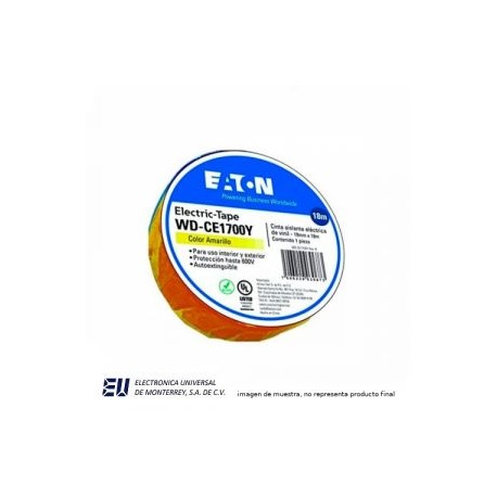 CINTA PVC AMARILLA 19mmx 18 M – WD-CE1700Y