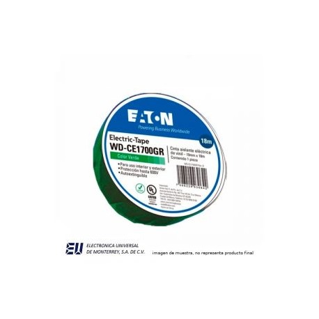 CINTA PVC VERDE 19mmx 18 M – WD-CE1700GR