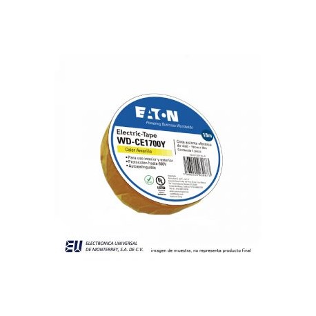 CINTA PVC AMARILLO  3/4″, 18 MT – HWD-CE1600Y
