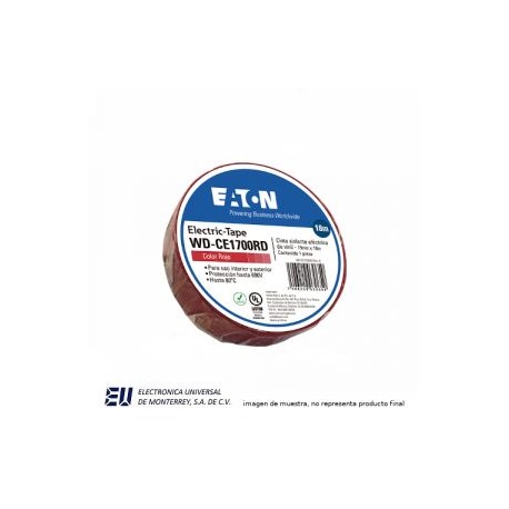 CINTA PVC ROJO 3/4″, 18 MT – WD-CE1600RD