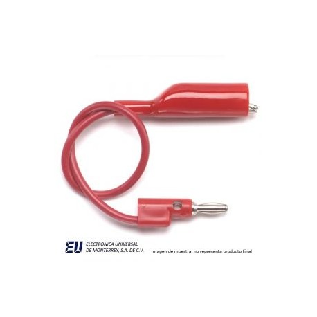 CONECTOR CAIMAN A BANANA MACHO 60″ ROJO – POMONA 1166-60-2