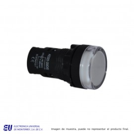 LED INDICATOR WHITE 127V AC/DC (BLANCO) – AD22-22DS-WHI