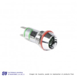FOCO PILOTO 10MM VERDE 24V METALICO – AD16C-10V24