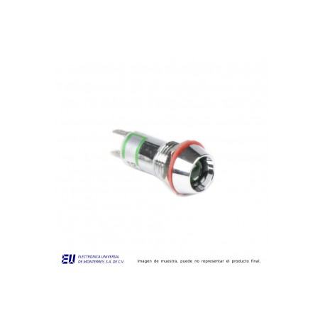 FOCO PILOTO 10MM VERDE 24V METALICO – AD16C-10V24