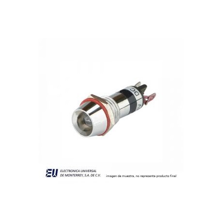 FOCO PILOTO 10MM ROJO 24V METALICO ad26c-10 – AD16C-10-R24