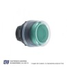 PULSADOR VERDE CON CAPUCHON TRANSPARENTE – ZB5AP3