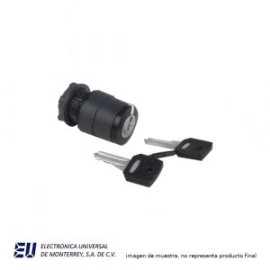 SELECTOR CON LLAVE 2 POSICIONES NEGRO, SALE LLAVE 1POS. – ZB5AG2