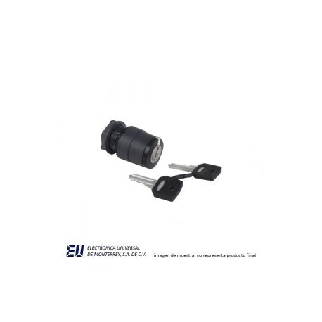 SELECTOR CON LLAVE 2 POSICIONES NEGRO, SALE LLAVE 1POS. – ZB5AG2