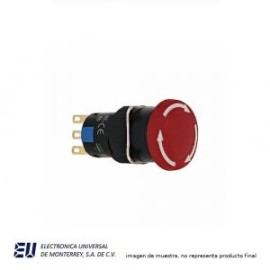 BOTON PULSADOR CUERPO 16MM HONGOPULSAR GIRAR TRABA – K16-812