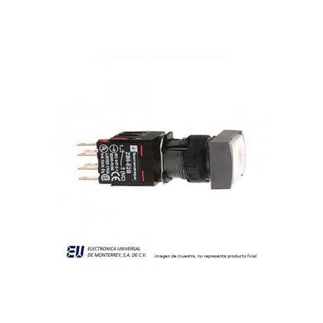 BOTON PULSADOR ILUM LED BLANCO 16MM 1NA 12/24V – XB6DW1B1B