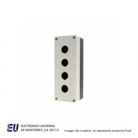 CAJA PLASTICA GRIS 4 BARRENO /4 HOYOS – SALM04G