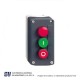 BOTONERA GRIS 2 PULS. + 1 PILOTO ROJO 120VCA 1NA 1NC – XALD363G