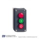 BOTONERA GRIS 2 PULS. + 1 PILOTO ROJO 120VCA 1NA 1NC – XALD363G