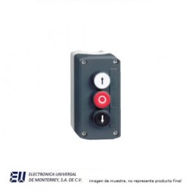 BOTONERA GRIS 3 PULS. ROJO,FLECHA NEGRA/BLANCA 2NA 1NC – XALD324