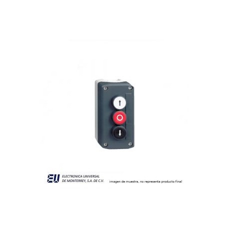 BOTONERA GRIS 3 PULS. ROJO,FLECHA NEGRA/BLANCA 2NA 1NC – XALD324