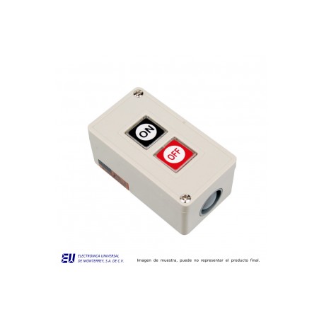 Interruptor tipo botonera de PLÁSTICO 3 Amp, 3 Polos. ON-OFF – CPB-2