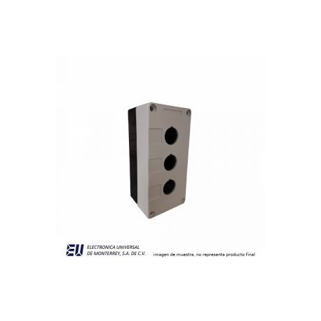CAJA PLASTICA GRIS 3 BARRENOS/HOYOS – HSALM03G