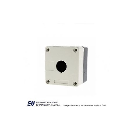 CAJA PLASTICA GRIS 1 BARRENO/HOYO – SALM01G