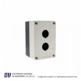 CAJA PLASTICA GRIS 2 BARRENOS/HOYOS – SALM02G-2