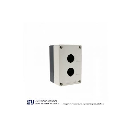 CAJA PLASTICA GRIS 2 BARRENOS/HOYOS – SALM02G-2