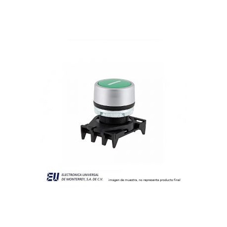 BOTON PULSADOR VERDE 22MM + CLIP – PPRN2CL