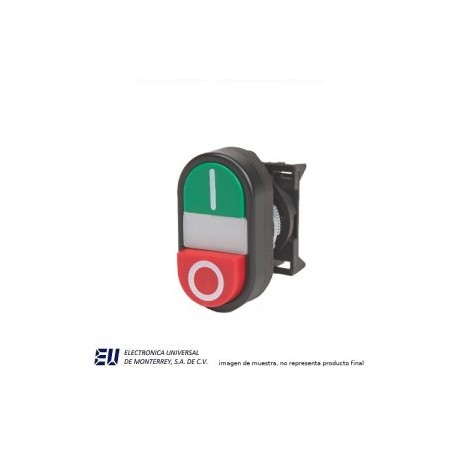 BOTON DE ARRANQUE Y PARO BANDERA 22MM BLANCO Y NEGRO – PPDLCL.1