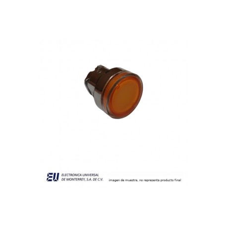 BOTON PULSADOR ILUMINADO AMARILLO 22MMC METALICO – LAY50-22SKB-D-Y