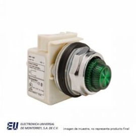 LAMPARA PILOTO VERDE C/TRANSFORMADOR 120V 30MM SQD – H9001KP1G31